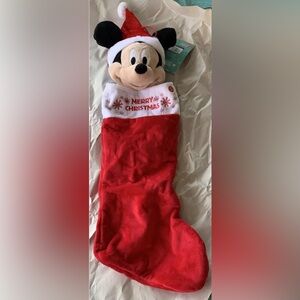 Animated Musical Merry Christmas Mickey Mouse Stocking Head 27.5in Moves Ears
